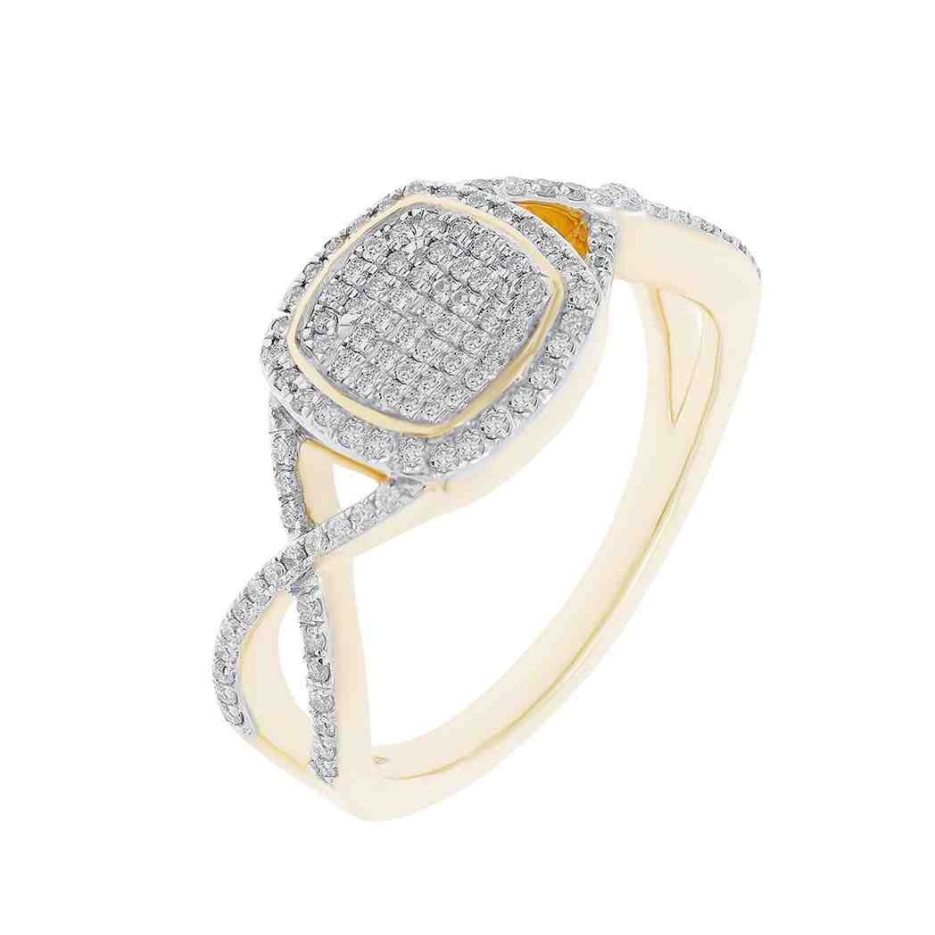 Diamond Cushion Halo Promise Ring LR11839A